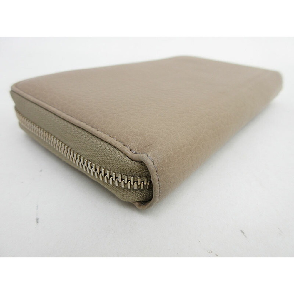 Gucci Soho Round Zip Long Wallet Beige Leather - Picture 5 of 8